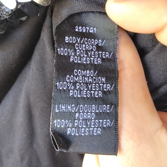 Nordstrom JS Boutique Black All Over Sequin Sheath Midi Dress Size 10 - Picture 9 of 9